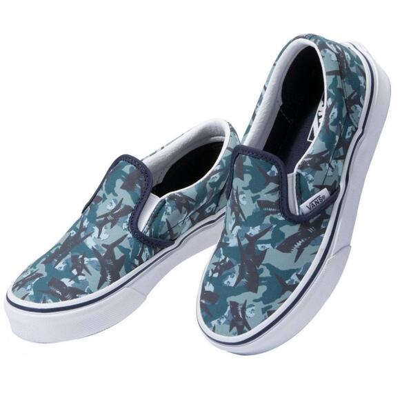 Vans Kids Classic Slip-On Shoe Animal Camo Parisian Night/True White 10.5K NEW - Picture 3 of 11